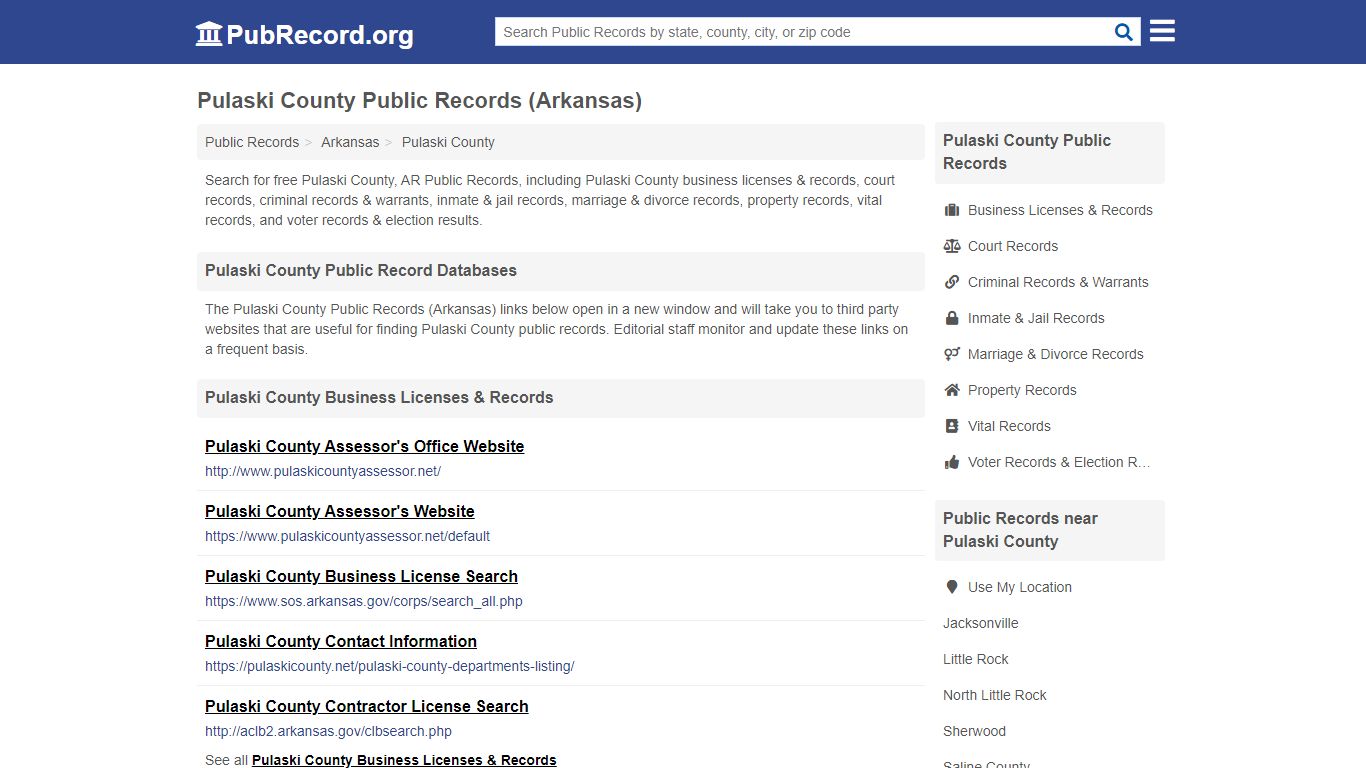 Free Pulaski County Public Records (Arkansas Public Records)