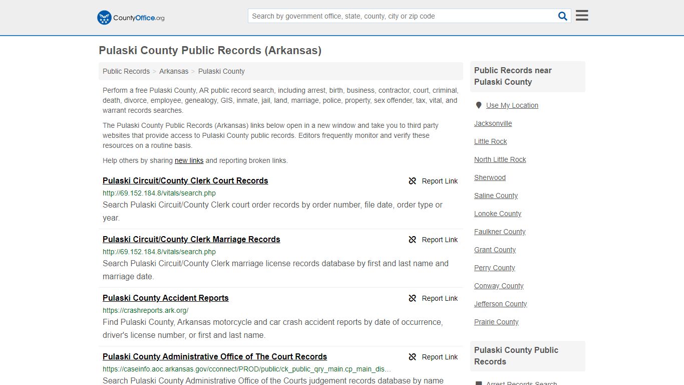 Public Records - Pulaski County, AR (Business, Criminal ...